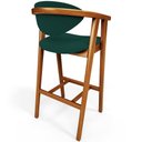 Ver mais imagens de Kit 02 Banquetas Alta para Cozinha Bancada Bar Sala de Jantar Fixa Cecília L02 Bouclê Verde - Lyam