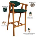 Ver imagem 4 de Kit 02 Banquetas Alta para Cozinha Bancada Bar Sala de Jantar Fixa Cecília L02 Bouclê Verde - Lyam