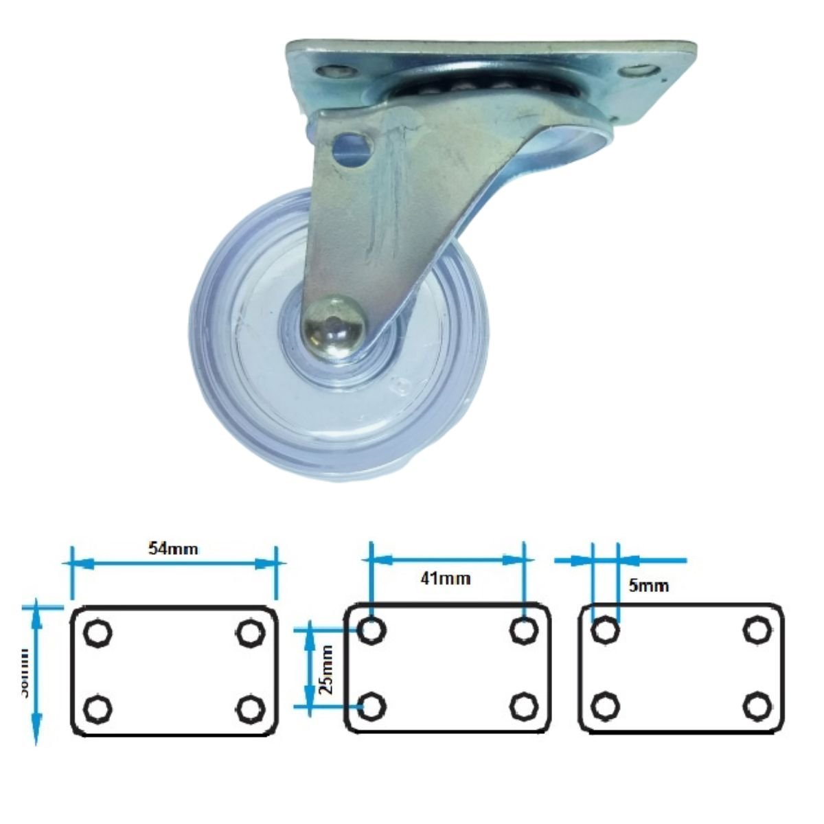 Suporte para Vaso de Planta Quadrado com Rodinhas Cristal 35cm - 7