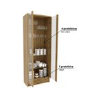 Ver imagem 4 de Cristaleira com 2 Portas de Vidro - Natural