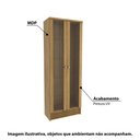 Ver imagem 2 de Cristaleira com 2 Portas de Vidro - Natural
