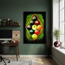 Ver imagem 2 de Quadro Decorativo Bolas de Sinuca-70x50cm Mold Preta