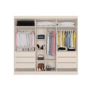 Ver imagem 3 de Guarda Roupa 6 Portas e 6 Gavetas Oslo Braúna/Off White - Europa