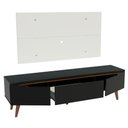 Ver imagem 6 de Rack Madesa Reims e Painel para Tv até 55 Polegadas 2 Portas e 1 Gaveta - Preto/branco
