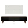 Rack Madesa Reims e Painel para Tv até 55 Polegadas 2 Portas e 1 Gaveta - Preto/branco - 8