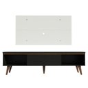 Ver mais imagens de Rack Madesa Reims e Painel para Tv até 55 Polegadas 2 Portas e 1 Gaveta - Preto/branco