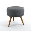Ver imagem 3 de Poltrona Orion Bordada com Puff Solar Suede Cinza Aradecor