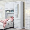 Ver imagem 1 de Guarda-Roupa Solteiro com Espelho 3 Portas Duster Duster Albatroz Móveis