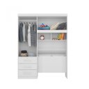 Ver imagem 2 de Guarda-Roupa Solteiro com Espelho 3 Portas Duster Duster Albatroz Móveis