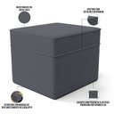 Ver imagem 6 de Poltrona de Amamentação com Balanço e Puff Mavie L02 Suede Cinza - Lyam Decor
