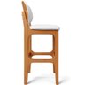 Kit 03 Banquetas Alta Para Cozinha Madeira Fixa Betta L02 Imbuia Facto Branco - Lyam Decor - 7