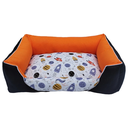 Ver imagem 1 de Cama para Cachorro Retangular 100% Algodão Preto/espacial Confortável Resistente e Espaçosa Duz Pets