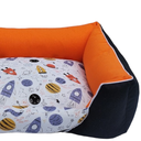 Ver imagem 4 de Cama para Cachorro Retangular 100% Algodão Preto/espacial Confortável Resistente e Espaçosa Duz Pets