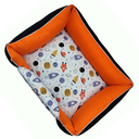 Ver imagem 3 de Cama para Cachorro Retangular 100% Algodão Preto/espacial Confortável Resistente e Espaçosa Duz Pets