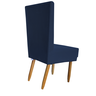Cadeira Para Sala de Jantar Lia Pés palito Suede Azul marinho - D'Classe Decor - 5