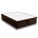 Ver imagem 3 de Cama Box Baú Queen Universal Suede Brown (158x198x35) - Ortobom