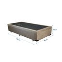 Ver imagem 2 de Cama Box Baú Solteiro 88 Suede Bege com Colchão Espuma D33 Marrocos 30cm