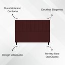 Ver imagem 3 de Cabeceira para Cama King 195 Cm Elen Suede Bordô Suede