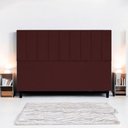 Ver imagem 2 de Cabeceira para Cama King 195 Cm Elen Suede Bordô Suede