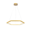 Ver imagem 1 de Pendente Hex Dourado e Transparente (d)60cm (a)3.5cm 1x30w 3000k 1780lm - Gd004