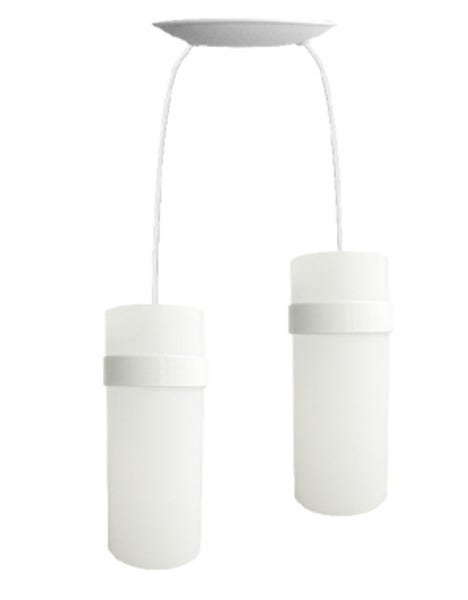 Lustre Pendente Luminária Dupla Casa Cozinha Quarto Branco