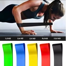 Kit Treino Funcional 5 Elásticos de Resistência - 1