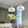 Lustre Pendente Wood Design Escandinavo Branco - 4