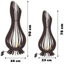 Ver imagem 2 de Abajur Grande de Chão Ana Maria Mdf Luminária - Preto Kit com 2 - 90x28cm e 75x23cm