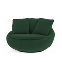 Ver imagem 1 de Poltrona Decorativa Giratória Glória em Veludo Verde com Almofadas Loja Sheep