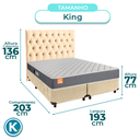 Ver imagem 3 de Cama Box + Colchão King D23 Pro Inducol + Cabeceira Estofada