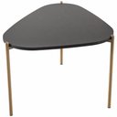 Ver imagem 3 de Mesa de Centro para Sala de Estar Pés Metálicos Alta Adek A03 Nero Dourado - Lyam Decor