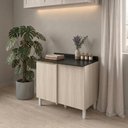 Ver mais imagens de Balcão Canto Reto com Tampo 1 Porta MDF 89 cm Kali 1222722 Bianco Toq Nicioli