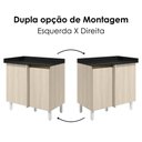 Ver imagem 5 de Balcão Canto Reto com Tampo 1 Porta MDF 89 cm Kali 1222722 Bianco Toq Nicioli
