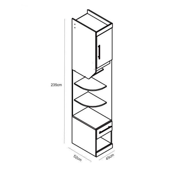 Guarda-Roupa Casal Modulado Canto 4 Portas França Espresso Móveis - 5