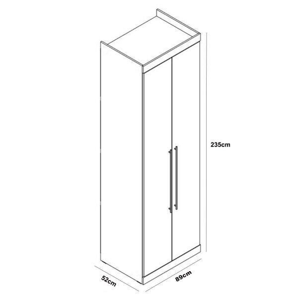 Guarda-Roupa Casal Modulado Canto 4 Portas França Espresso Móveis - 7