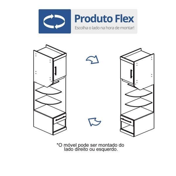 Guarda-Roupa Casal Modulado Canto 4 Portas França Espresso Móveis - 8