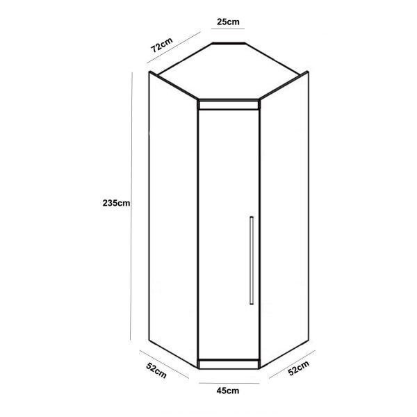 Guarda-Roupa Casal Modulado Canto 4 Portas França Espresso Móveis - 6