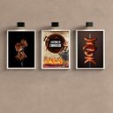 Ver imagem 2 de Kit 3 Quadros Cantinho Churrasco Fotografias Carnes 45x34cm:madeira Preta