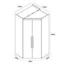 Ver imagem 6 de Guarda-Roupa Casal com Espelho 4 Portas Prateleiras Laterais Inglaterra Espresso Móveis