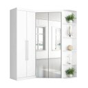 Ver imagem 2 de Guarda-Roupa Casal com Espelho 4 Portas Prateleiras Laterais Inglaterra Espresso Móveis