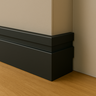Kit 20 Barras Rodapé Poliestireno 15cm Frisado Preto 2m Rm Decor - 3