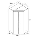 Ver imagem 6 de Guarda-Roupa Casal com Espelho 4 Portas Prateleiras Laterais Inglaterra Espresso Móveis