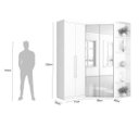Ver imagem 4 de Guarda-Roupa Casal com Espelho 4 Portas Prateleiras Laterais Inglaterra Espresso Móveis
