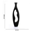 Ver imagem 5 de Vaso Decorativo em Cerâmica Vasado Preto 39,5x12cm - D’Rossi