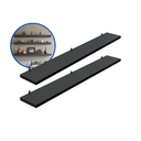 Ver imagem 2 de Kit 2 Prateleira Preta 70X10 + Suporte Flutuante Mdf Organizadora Decoração Cozinha Banheiro Sala