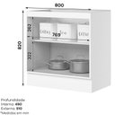 Ver imagem 3 de Balcão 02 Portas 800mm Americana Branco Hp - Henn