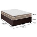 Ver imagem 4 de Cama Box Baú Casal Bipartido Suede + Colchão Lis Molas Ensacadas Plumatex 138cm – Suporta até 120 Kg