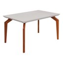 Ver imagem 6 de Conjunto Sala De Jantar Mesa Ester 160x90 Madeira Maciça 06 Cadeiras Ana Jequitibá Móveis Ester/Ana