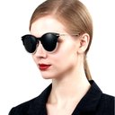 Ver imagem 2 de Óculos de Sol Feminino Liga + Tr90 Lente Espelho Polarizado Uv400