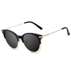 Óculos de Sol Feminino Liga + Tr90 Lente Espelho Polarizado Uv400